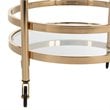 Safavieh Sienna 2 Tier Glass Bar Cart in Gold