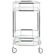 Safavieh Silva 2 Tier Mirrored Bar Cart in Silver