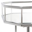 Safavieh Silva 2 Tier Mirrored Bar Cart in Silver