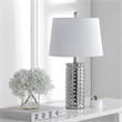 Safavieh Harlee Table Lamp in Chrome and White (Set of 2)