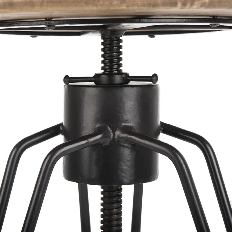 Safavieh Kai Adjustable Swivel Counter Stool in Natural Honey