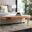Safavieh Sylva Velvet Bedroom Bench in Dusty Rose and Gold