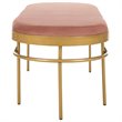 Safavieh Sylva Velvet Bedroom Bench in Dusty Rose and Gold