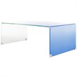 Safavieh Crysta Ombre Glass Coffee Table in Blue