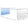 Safavieh Crysta Ombre Glass Coffee Table in Blue