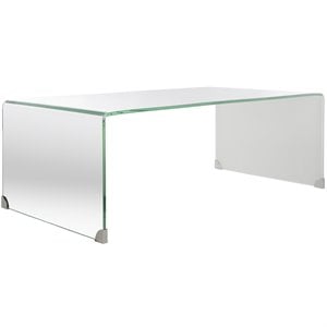 Safavieh Crysta Ombre Glass Coffee Table in White