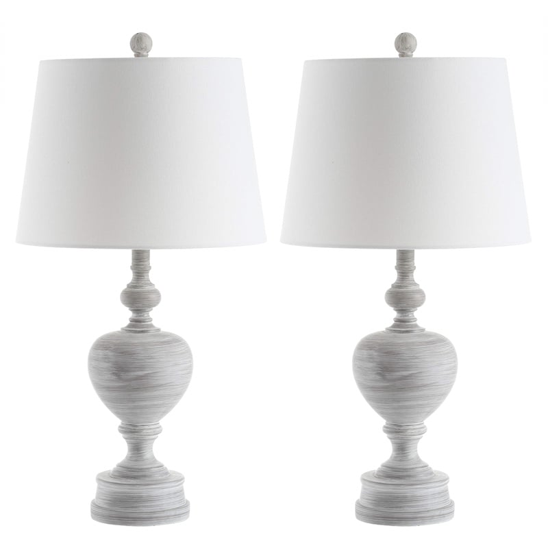 Safavieh Alban Table Lamp in Wash White (Set of 2)