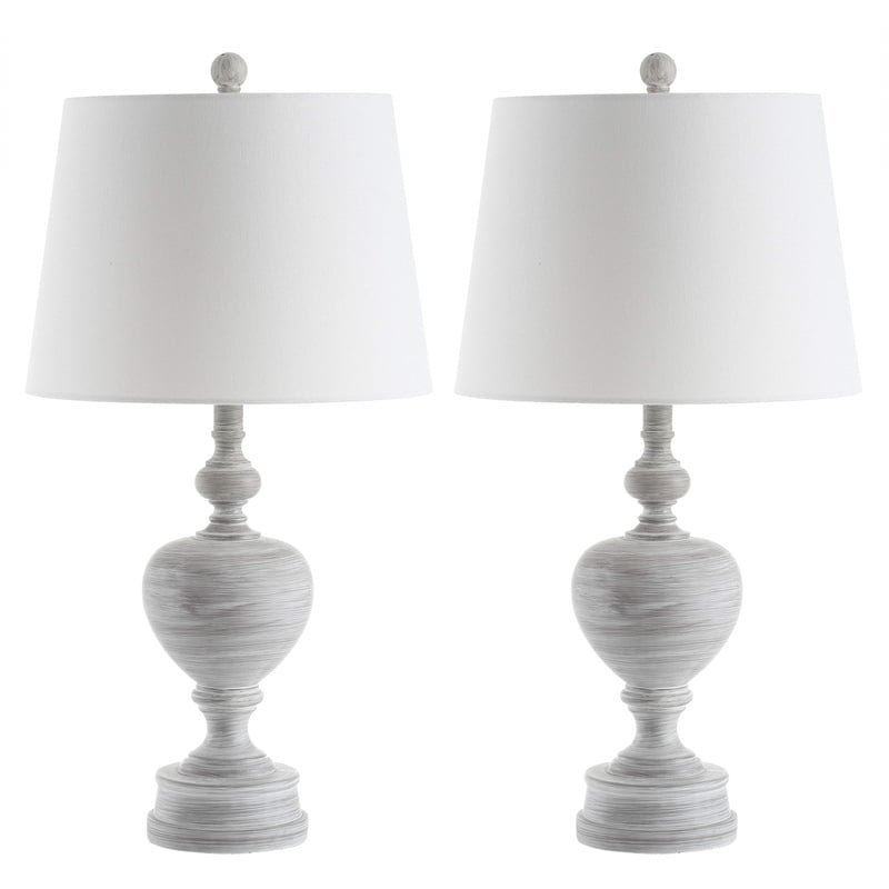 Safavieh Alban Table Lamp in Wash White (Set of 2)