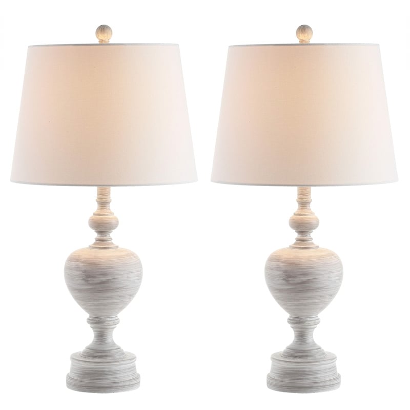 Safavieh Alban Table Lamp in Wash White (Set of 2)