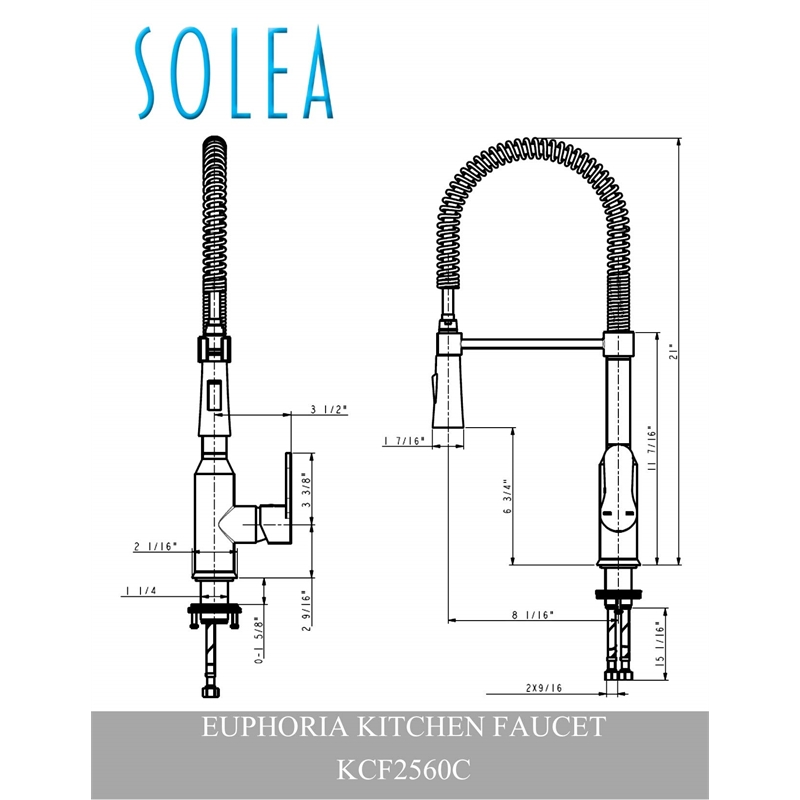 Safavieh Euphoria Kitchen Faucet in Chrome