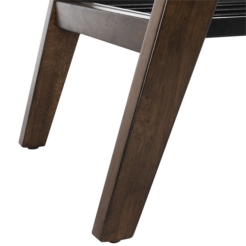 Safavieh Oren 2 Tier Coffee Table in Dark Walnut and Black