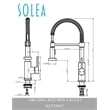 Safavieh Arcadia Kitchen Faucet in Chrome