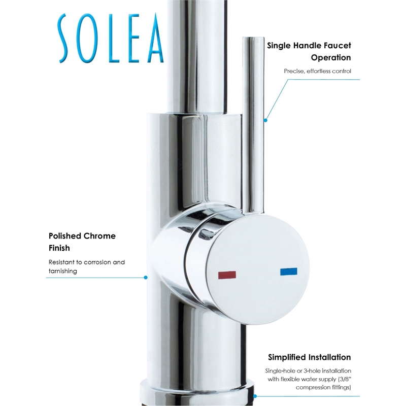 Safavieh Arcadia Kitchen Faucet in Chrome