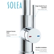 Safavieh Arcadia Kitchen Faucet in Chrome