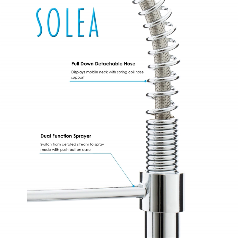 Safavieh Arcadia Kitchen Faucet in Chrome
