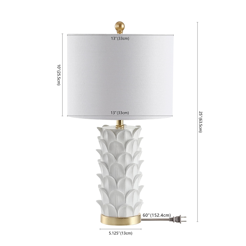 Safavieh Nico Table Lamp in White and Gold (Set of 2)