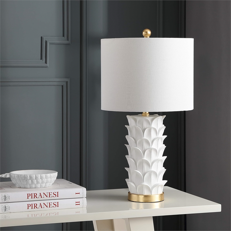 Safavieh Nico Table Lamp in White and Gold (Set of 2)