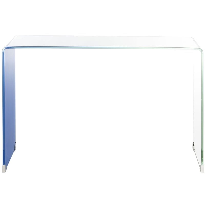 Safavieh Crysta Ombre Glass Console Table in Blue