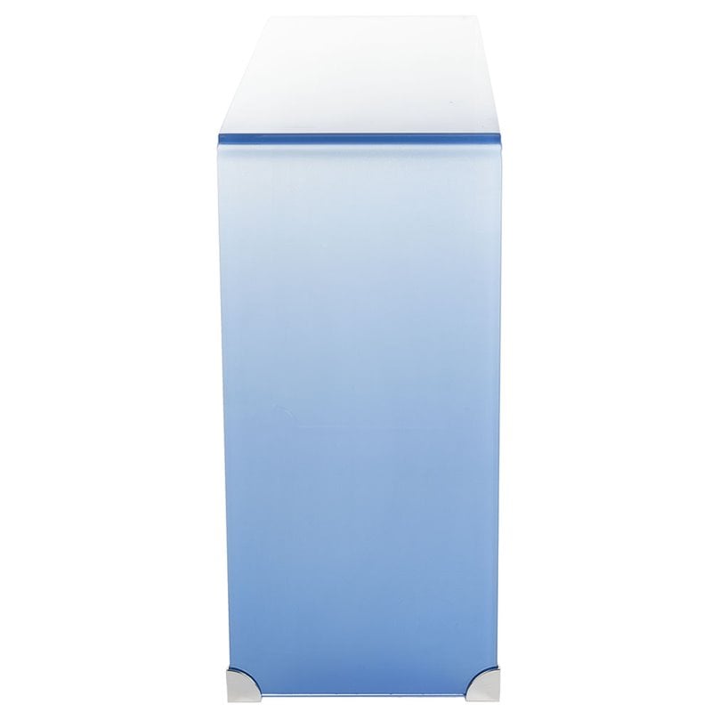 Safavieh Crysta Ombre Glass Console Table in Blue