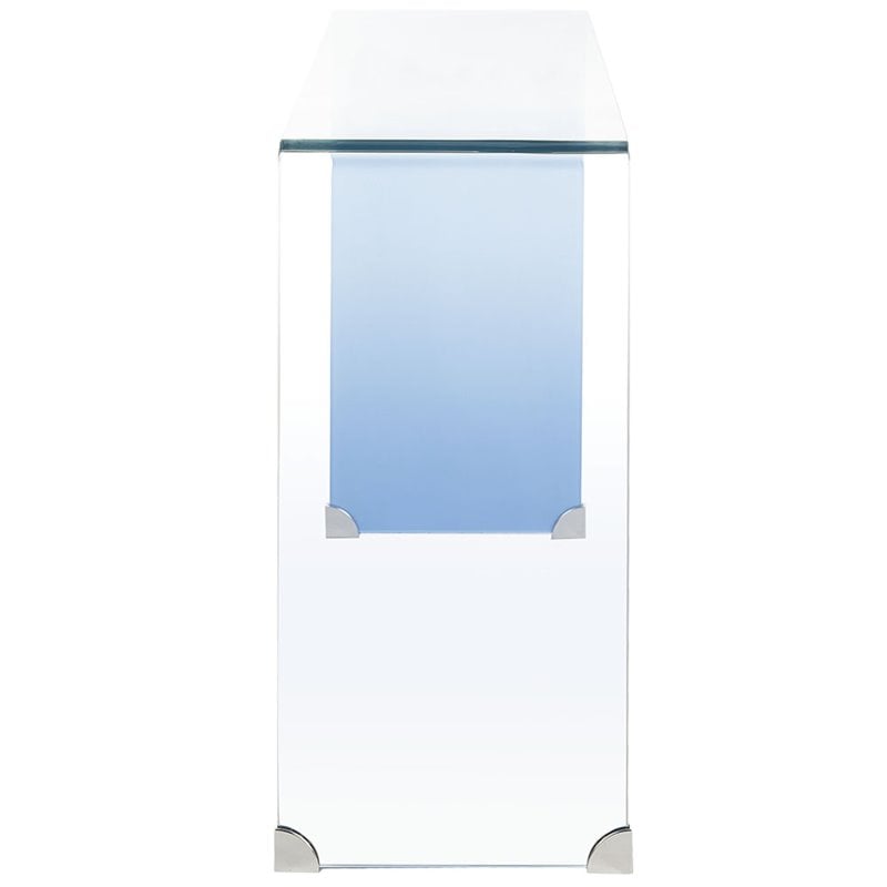 Safavieh Crysta Ombre Glass Console Table in Blue
