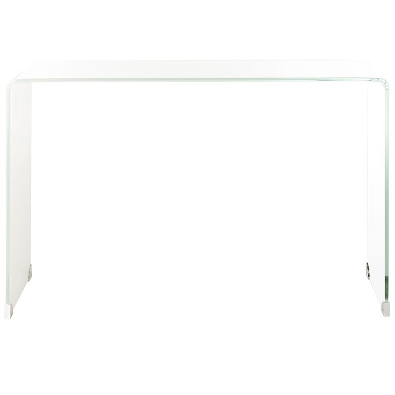 Safavieh Crysta Ombre Glass Console Table in White