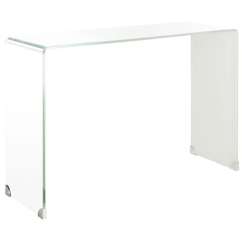 Safavieh Crysta Ombre Glass Console Table in White