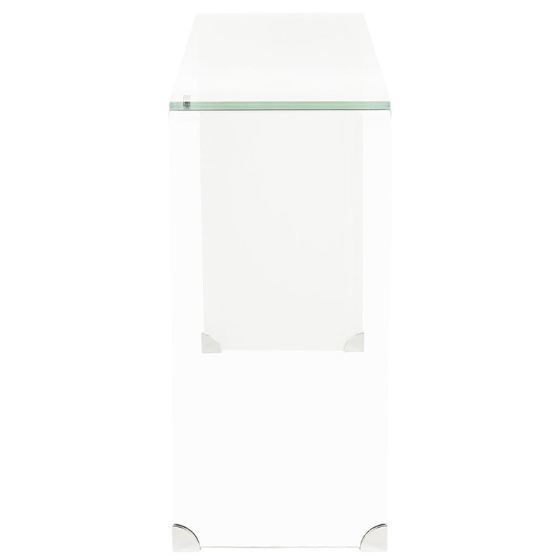 Safavieh Crysta Ombre Glass Console Table in White