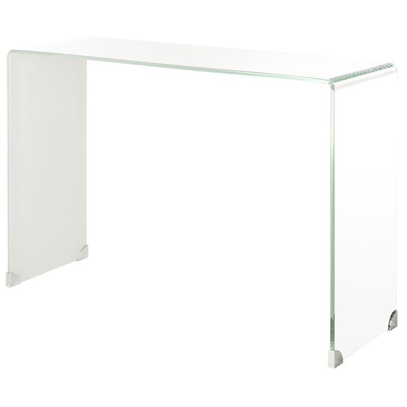Safavieh Crysta Ombre Glass Console Table in White