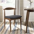 Safavieh Lionel Dining Side Chair in Walnut and Dark Gray (Set of 2)