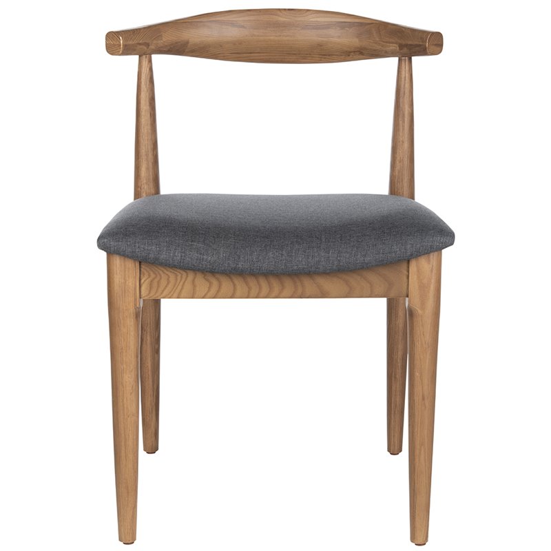 Safavieh Lionel Dining Side Chair in Walnut and Dark Gray (Set of 2)