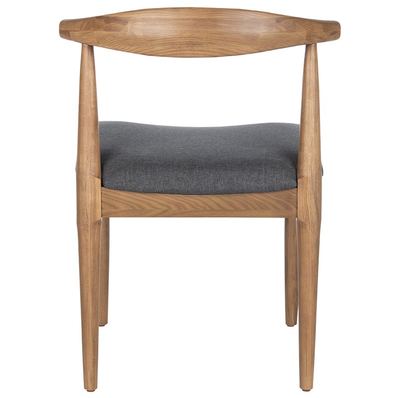 Safavieh Lionel Dining Side Chair in Walnut and Dark Gray (Set of 2)