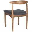 Safavieh Lionel Dining Side Chair in Walnut and Dark Gray (Set of 2)