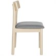 Safavieh Lizette Dining Side Chair in White Oak and Gray (Set of 2)