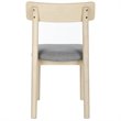 Safavieh Lizette Dining Side Chair in White Oak and Gray (Set of 2)