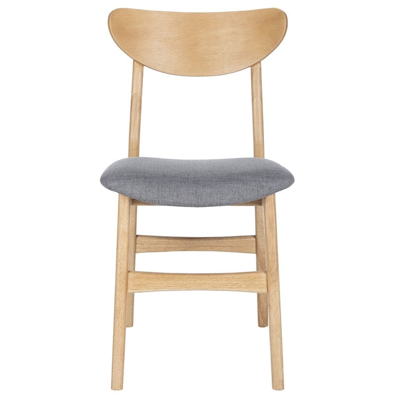 Safavieh Lucca Dining Side Chair in Natural and Gray (Set of 2)