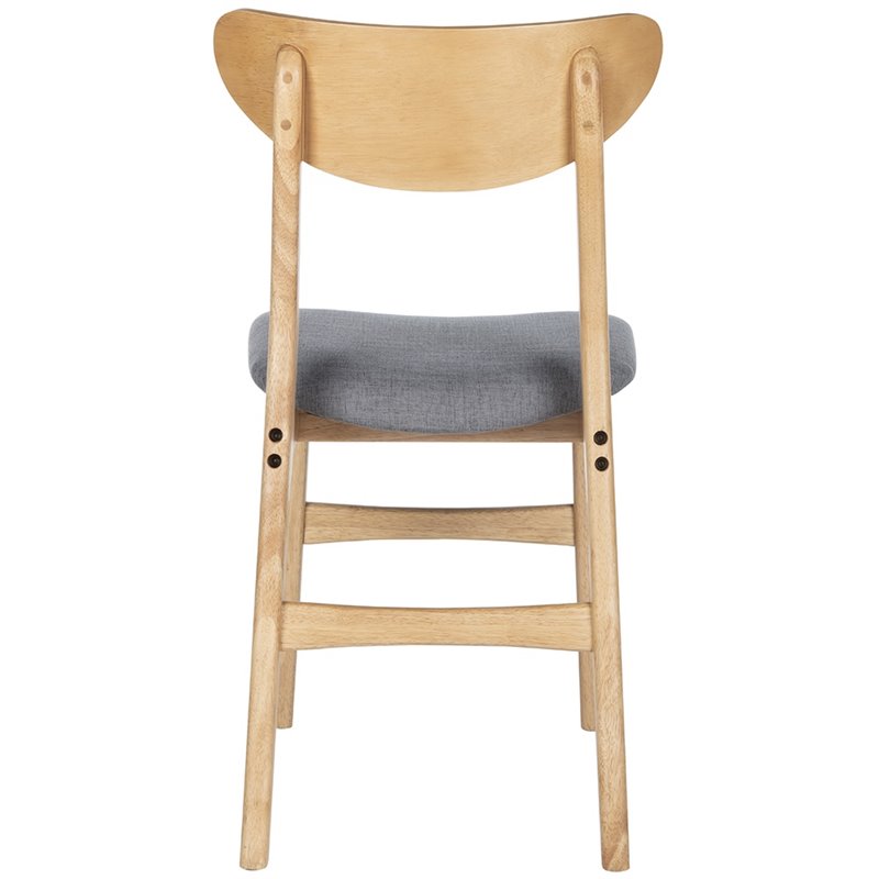 Safavieh Lucca Dining Side Chair in Natural and Gray (Set of 2)