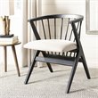 Safavieh Noah Windsor Dining Side Chair in Black and Beige (Set of 2)