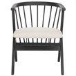 Safavieh Noah Windsor Dining Side Chair in Black and Beige (Set of 2)