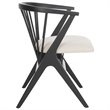 Safavieh Noah Windsor Dining Side Chair in Black and Beige (Set of 2)