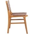 Safavieh Taika Leather Dining Side Chair in Grey Beige/Sage (Set of 2)