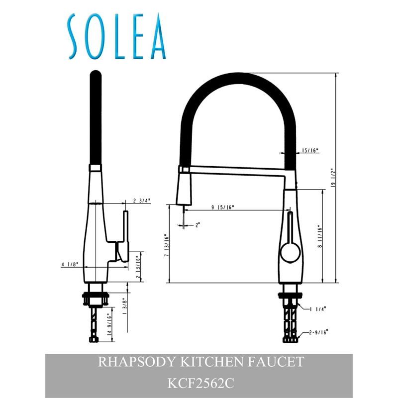Safavieh Rhapsody Kitchen Faucet in Chrome