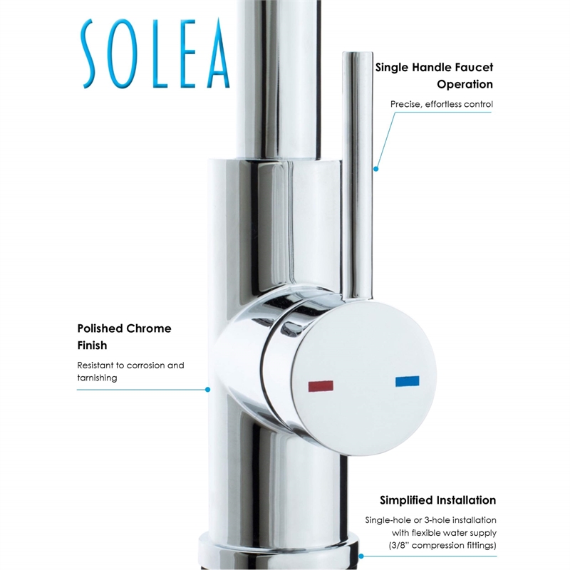 Safavieh Prosper Kitchen Faucet in Chrome