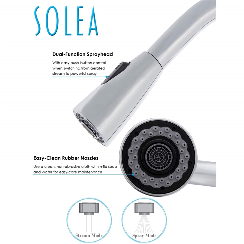 Safavieh Prosper Kitchen Faucet in Chrome