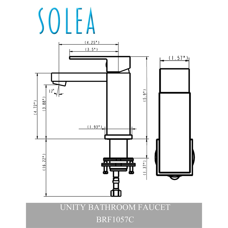 Safavieh Unity Bathroom Faucet in Chrome