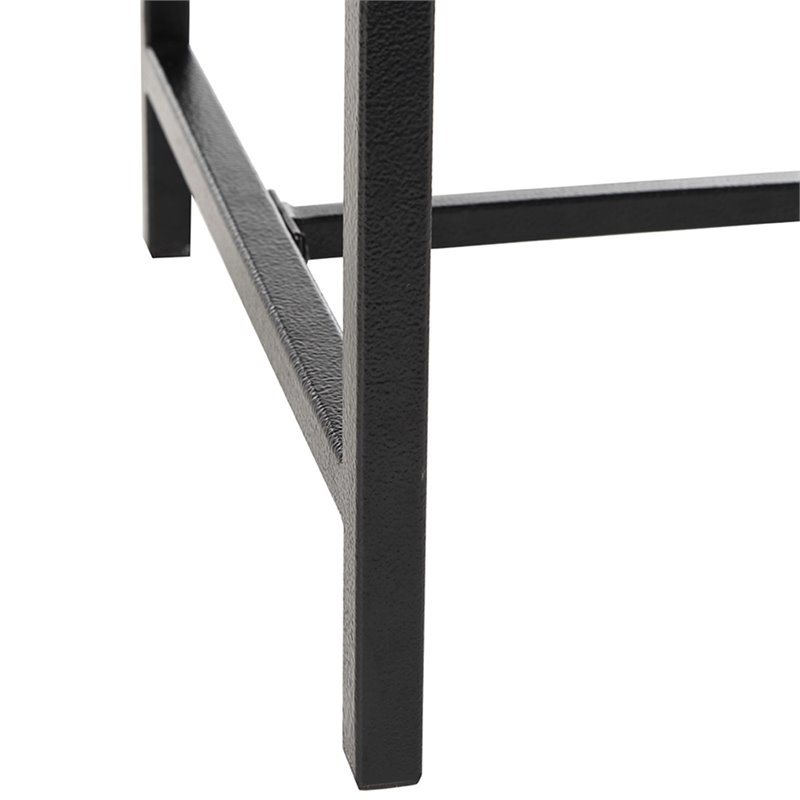 Safavieh Maruka Faux Leather Storage Bench in Gray and Black