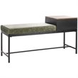 Safavieh Maruka Faux Leather Storage Bench in Dark Green and Black