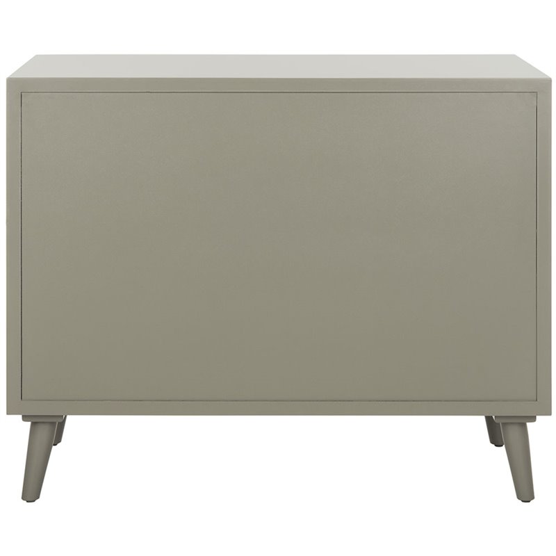 Safavieh Blaize 3 Drawer Nightstand in Dark Gray and Black