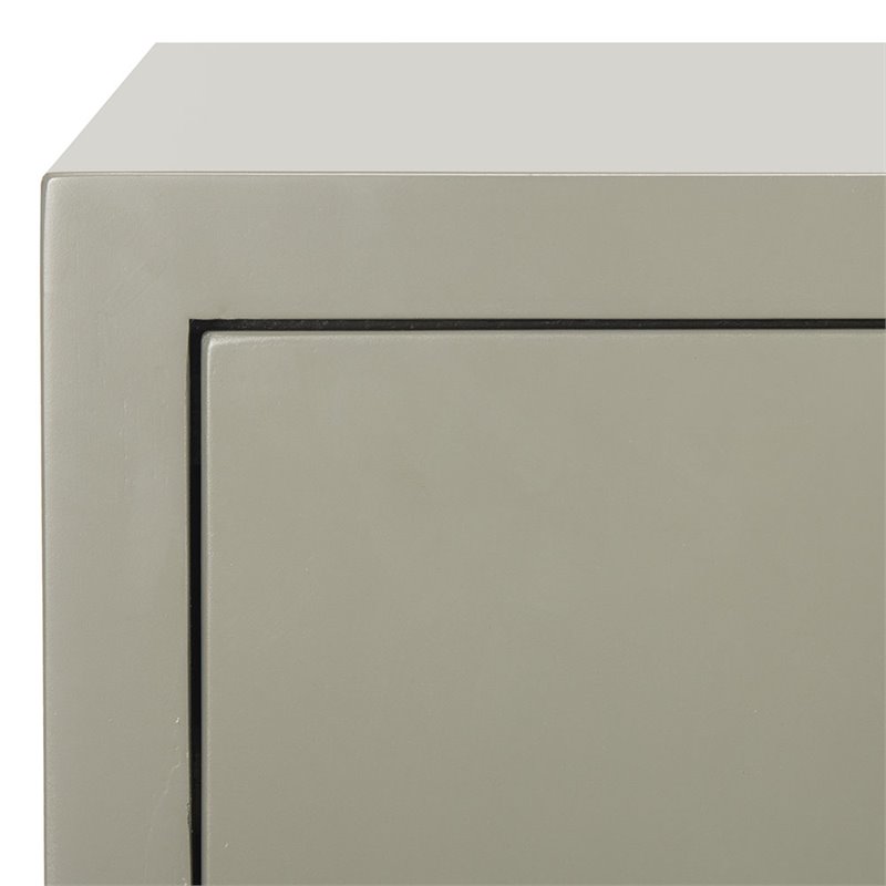 Safavieh Blaize 3 Drawer Nightstand in Dark Gray and Black