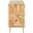 Safavieh Katia 3 Drawer Nightstand in Natural and Gold