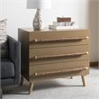 Safavieh Raquel 3 Drawer Nightstand in Light Brown